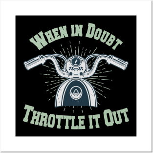 Motorcycle Throttle Saying Biker Posters and Art